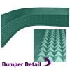 Craps Rail Rubber: Diamond Pyramid, 11 in. wide x 48 in. long